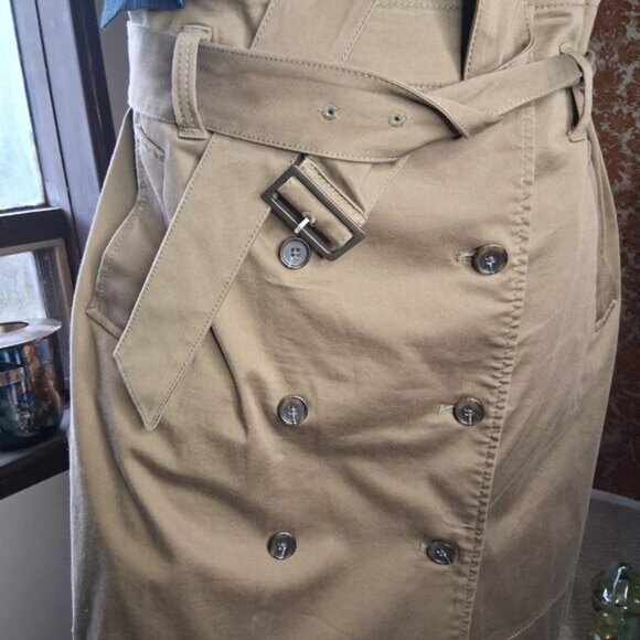 Ann Taylor Cotton Button Skirt 10 - Picture 4 of 5